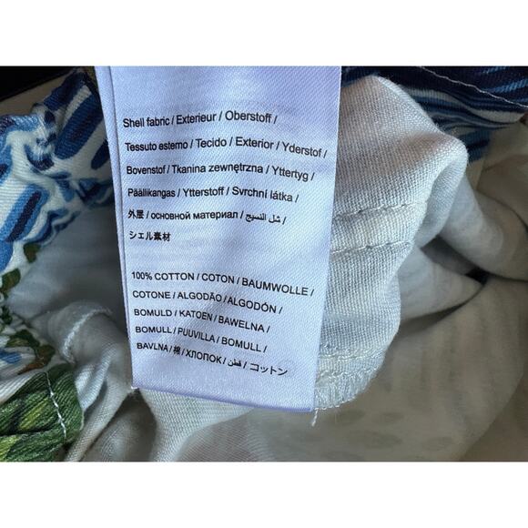 FARM Rio High Waist Shorts in Blue Tropical Print Size XSmall - Picture 6 of 7